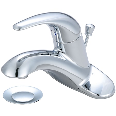 Pioneer Industries Single Handle Bathroom Faucet, Compression Hose, Centerset, Chrome, Center-Center Fitting Size: 4" 3LG160H